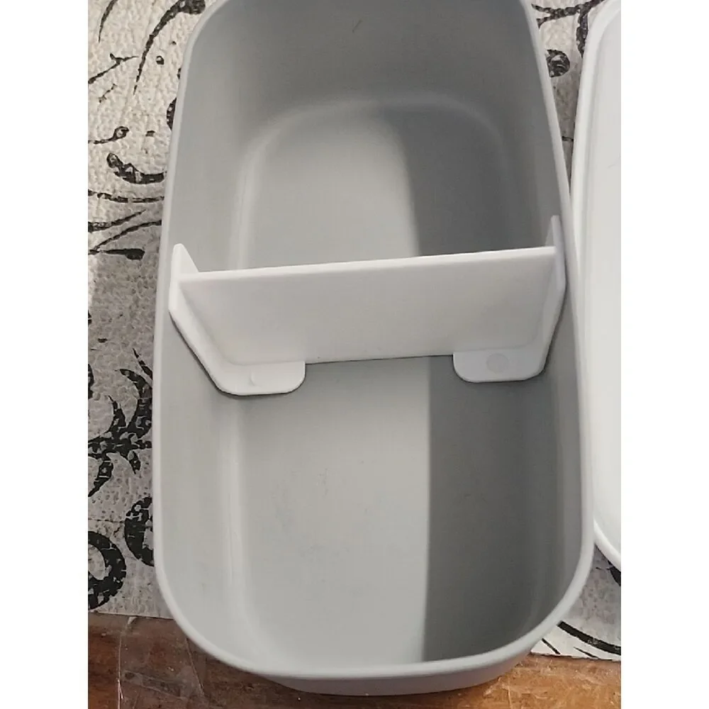Gray Two-Tier Bento Box & Red Floral Two-Tier Bento Box Set